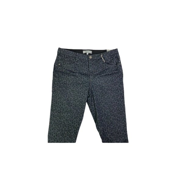 Wit & Wisdom Womens Black High Rise Animal Print Straight Leg Jeans Size 12 - Picture 3 of 12